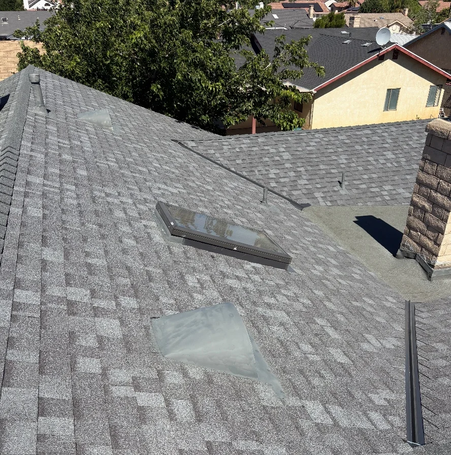 Custom Masonry Chimney Counterflashing, Dual Skylights & Valley Details